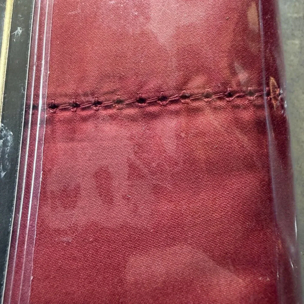 NEW Fieldcrest Luxury Queen Flat Sheet 400 TC Egyptian 100% Cotton Maroon